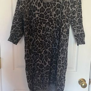 Black Leopard Tunic Sweater